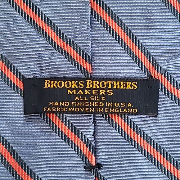 Vintage Brooks Brothers Makers All Silk Men's Repp Regimental Stripe Necktie - Picture 10 of 16